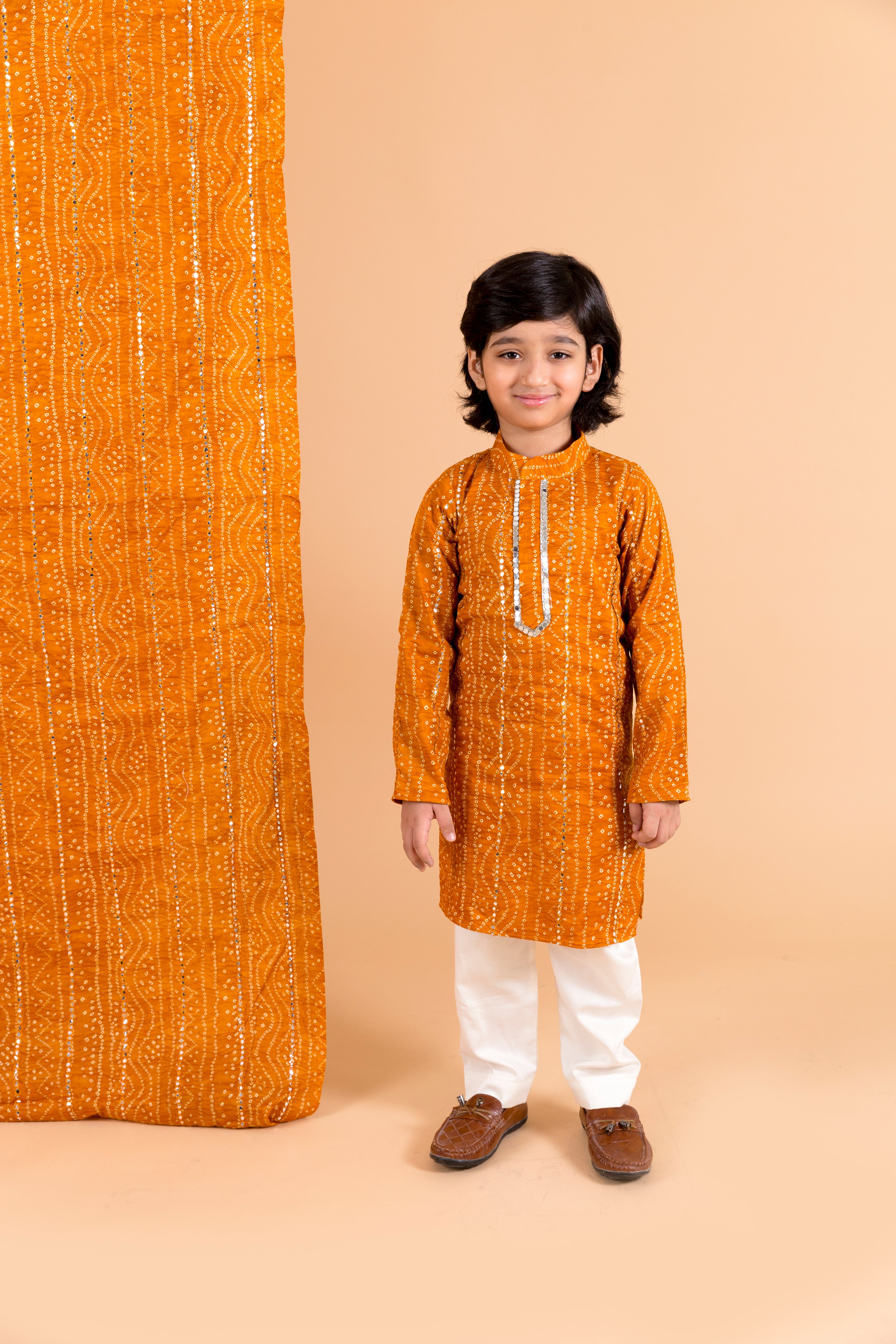 Mustad Bandhni Kurta With Pants