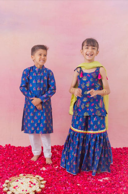 Neela Kurta With Pants