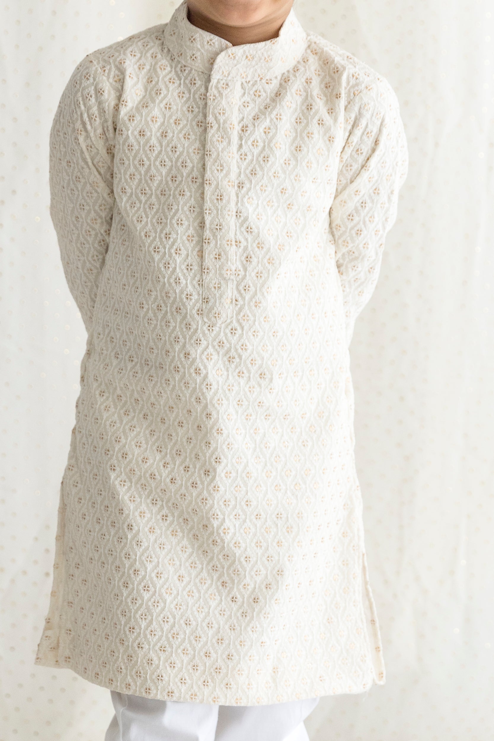 Sequin And Thread Work Kurta Set