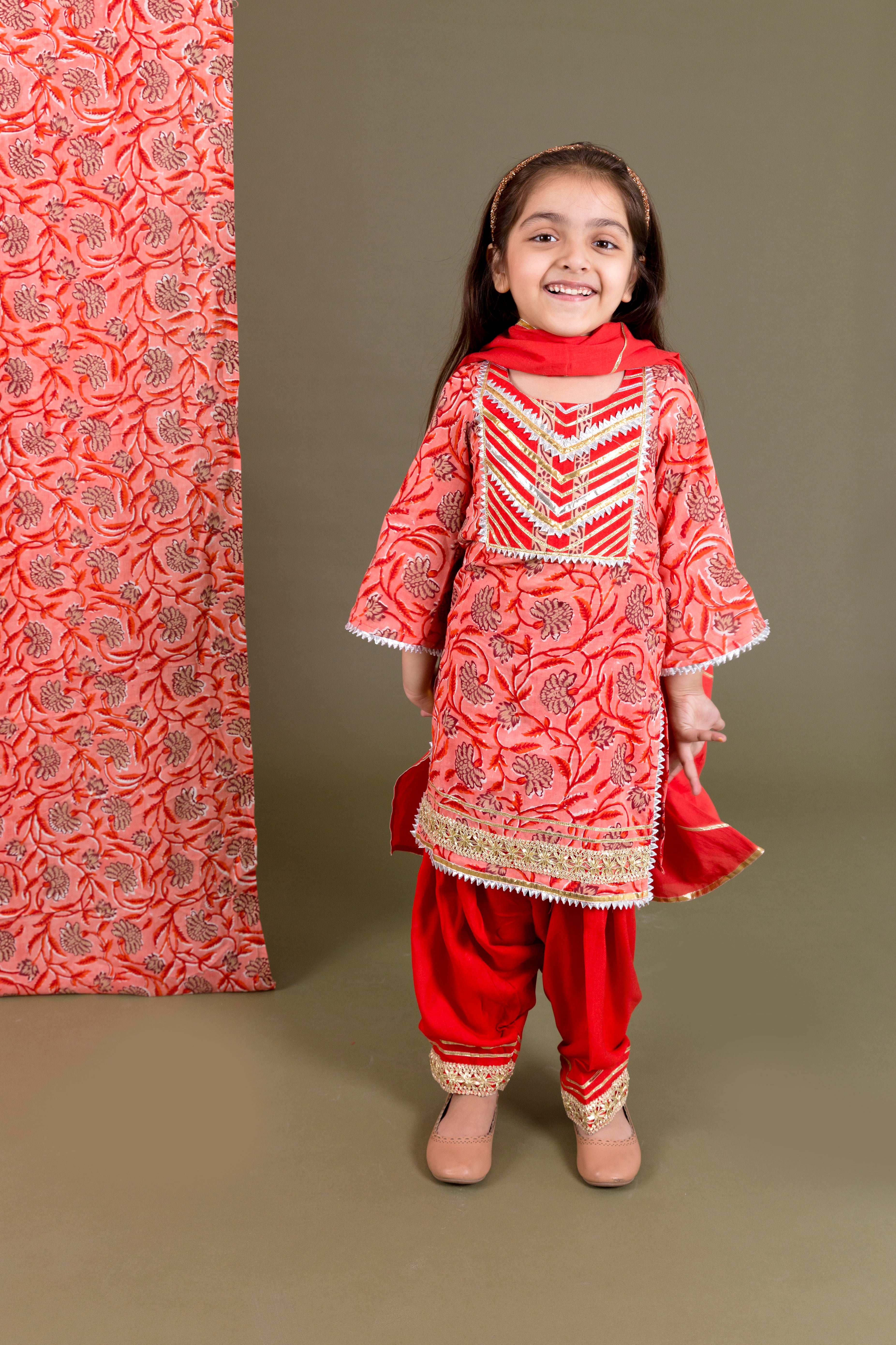 Block Print Kurta With Salwar