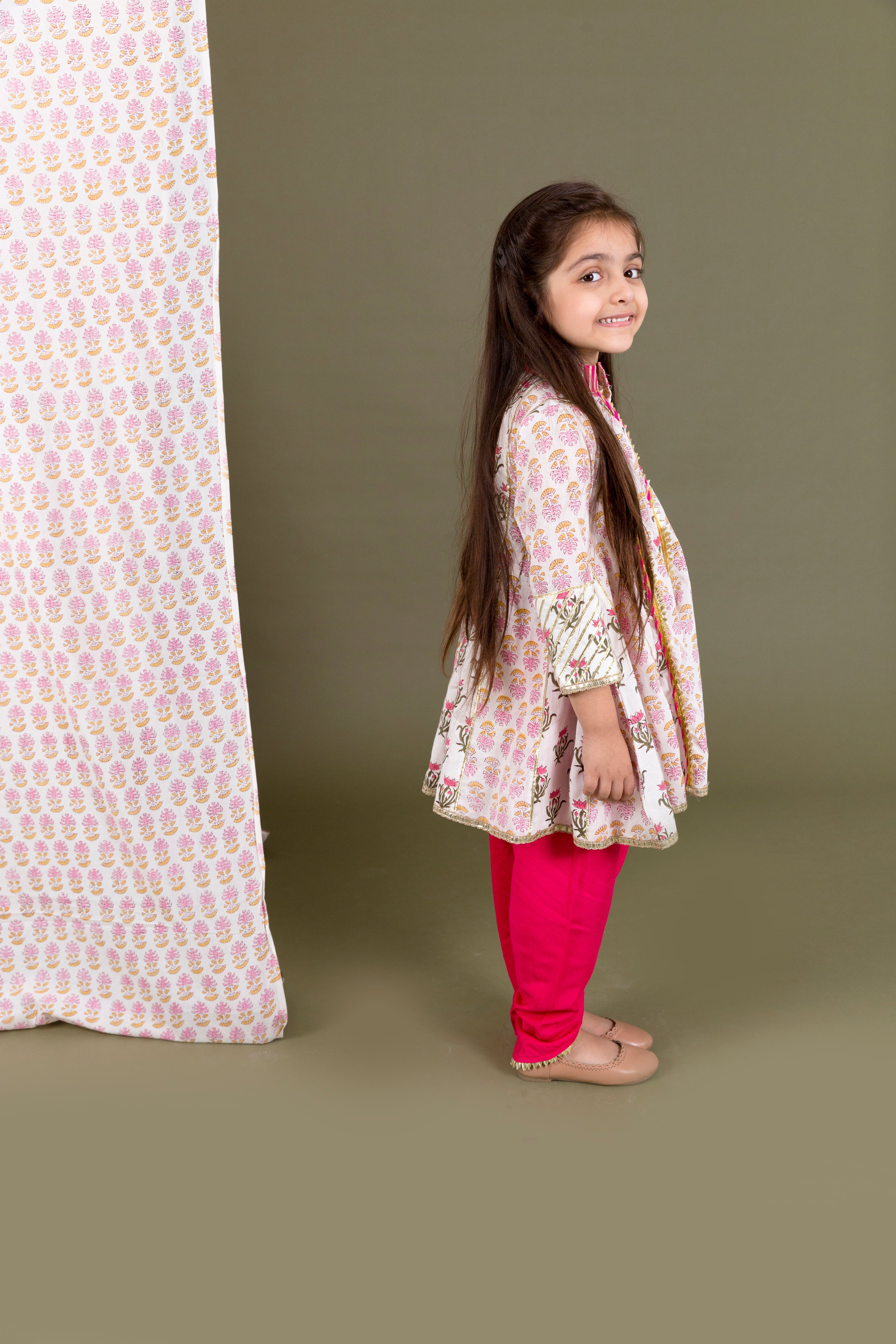 Block Print Top With Dhoti