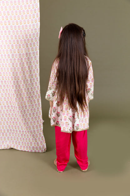 Block Print Top With Dhoti