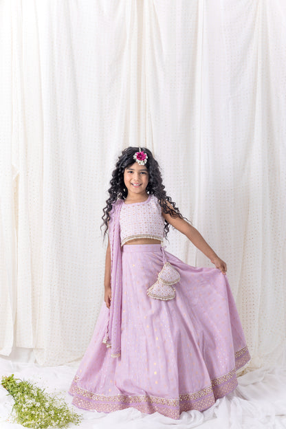 Lilac Lehnga