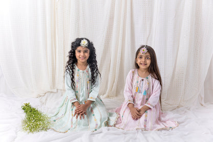 Blue Muslin Top with Pants