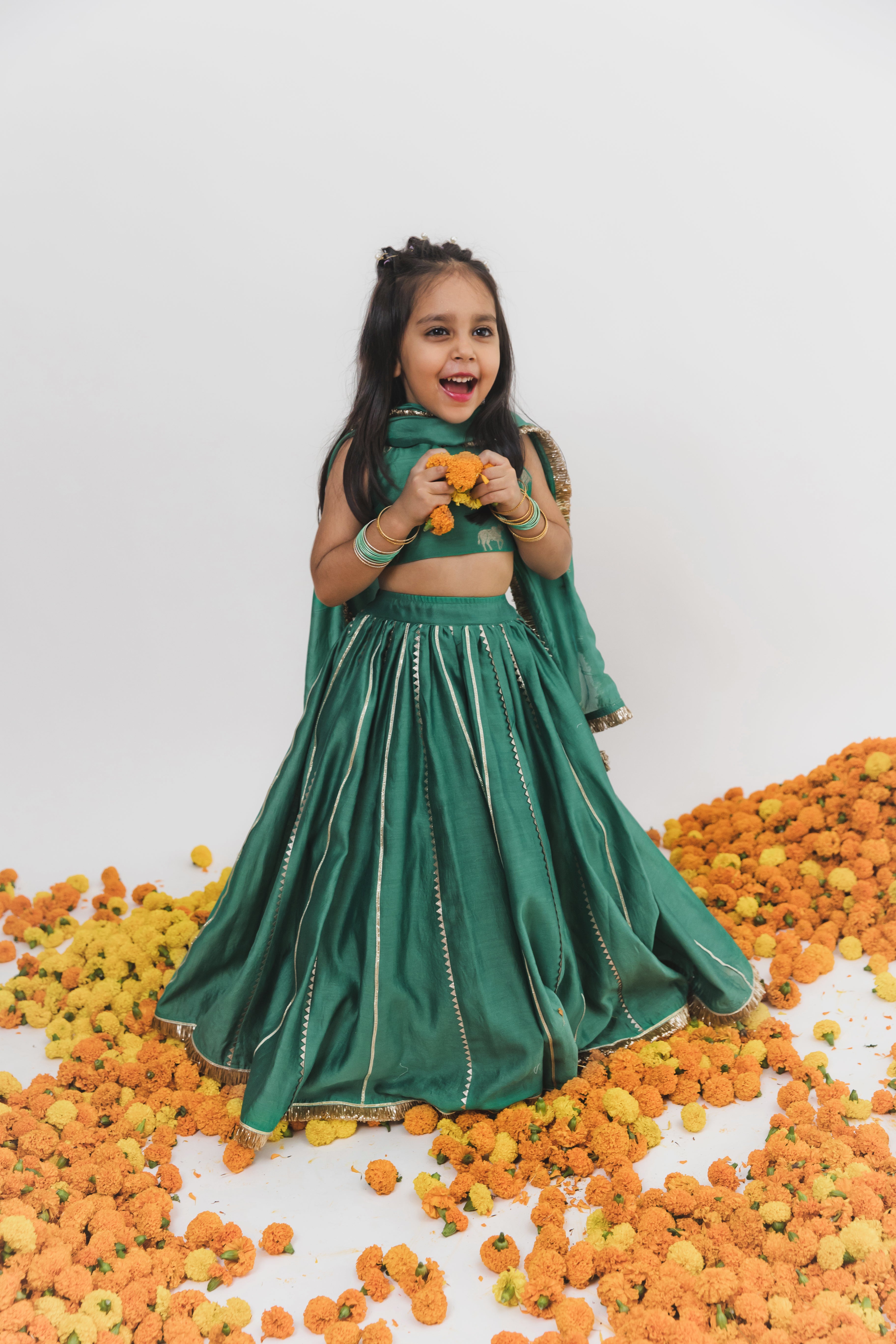 Green Lehenga Set