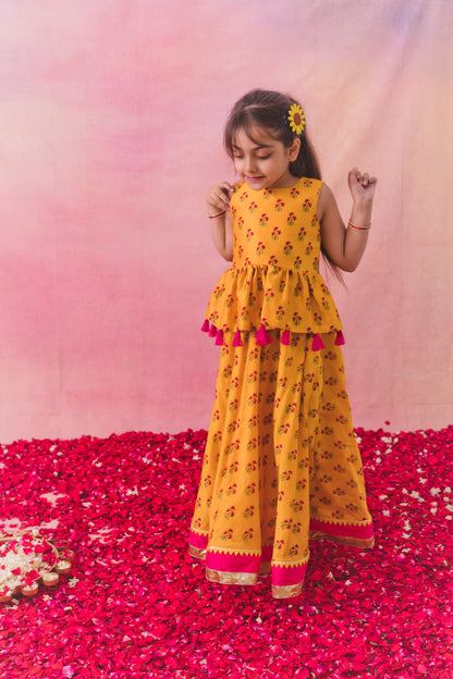 Haldi Peplum Set