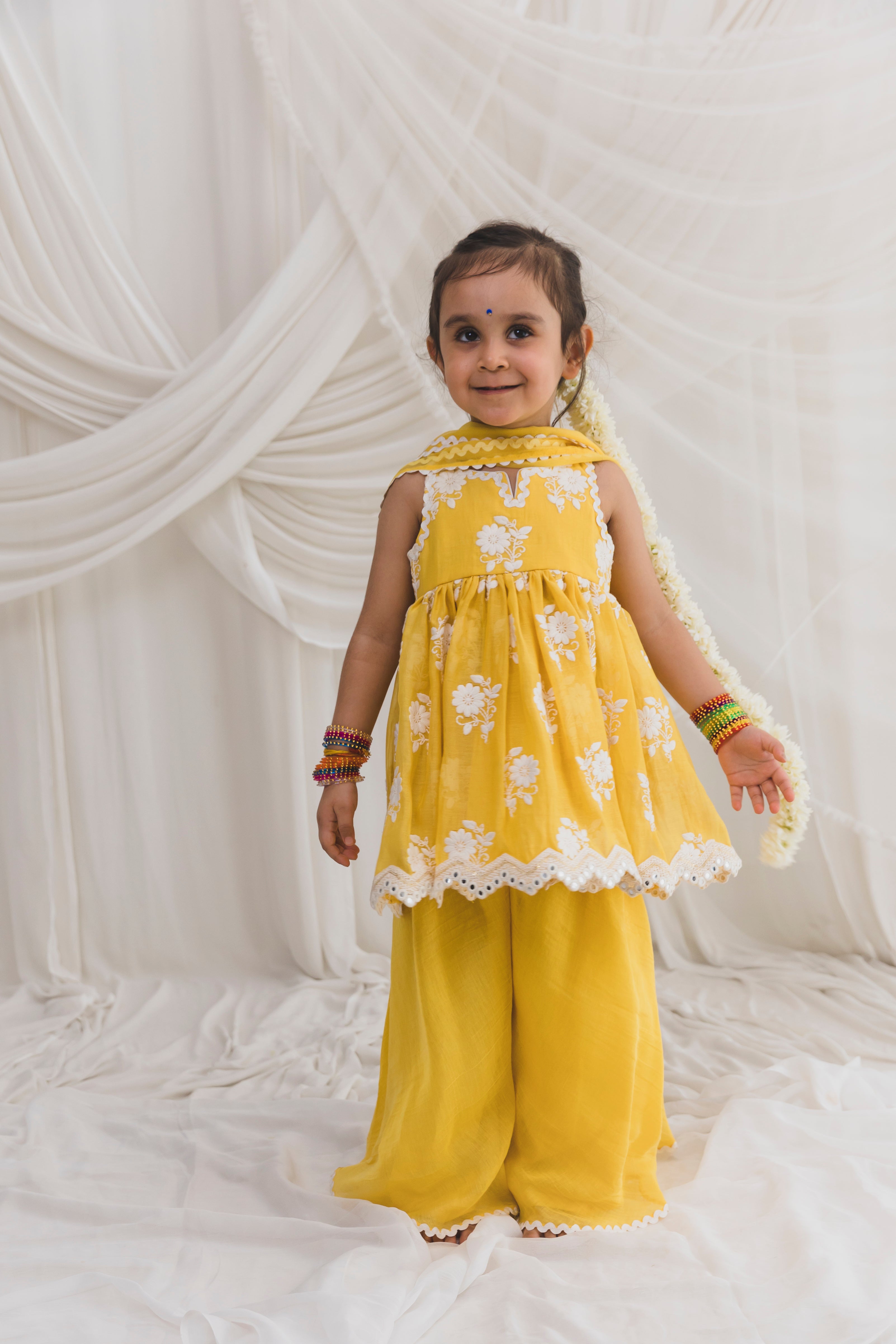 Yellow Sharara Set