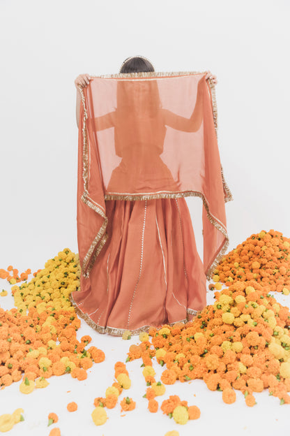 Orange Lehenga Set