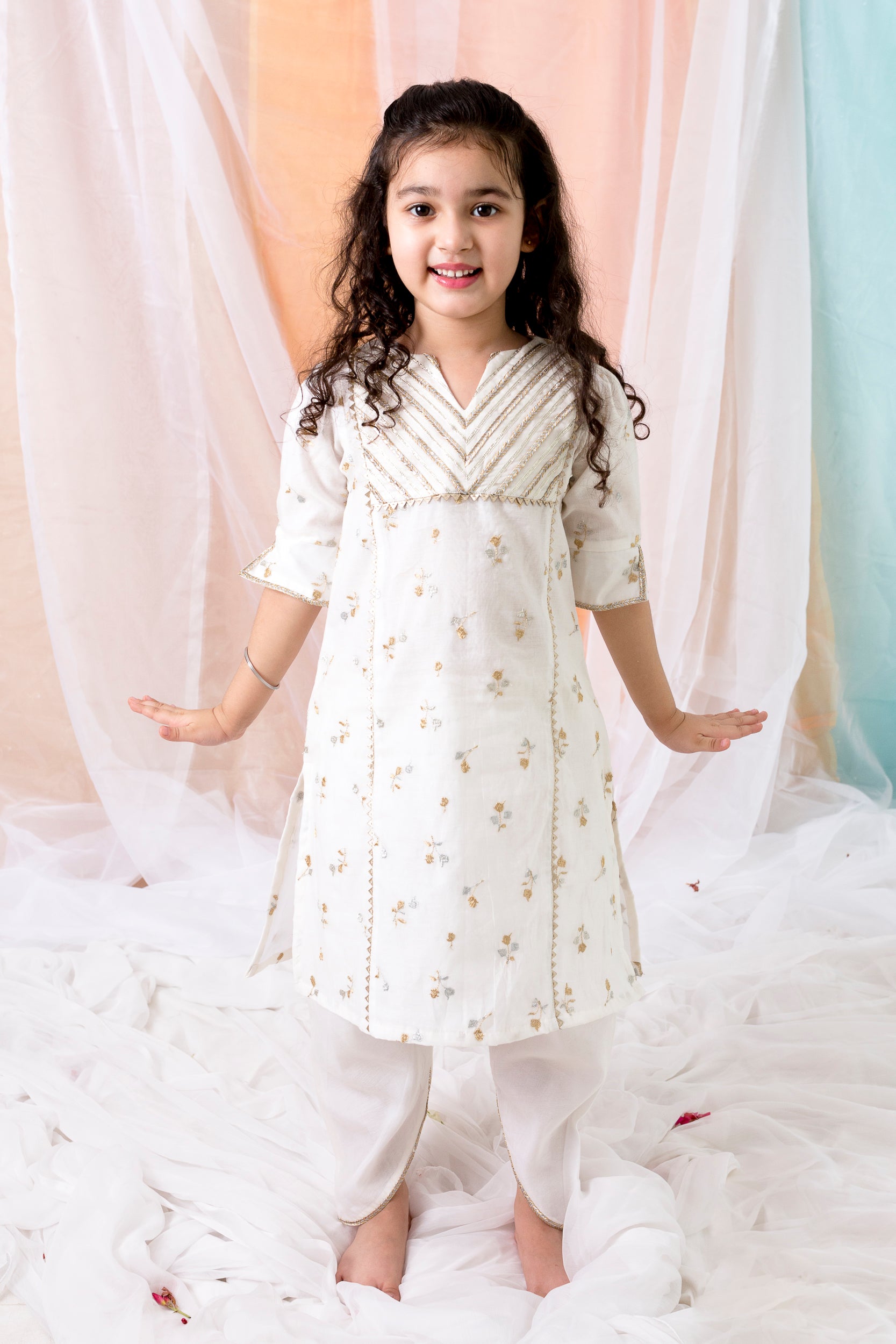 Chanderi Kurta With Pants