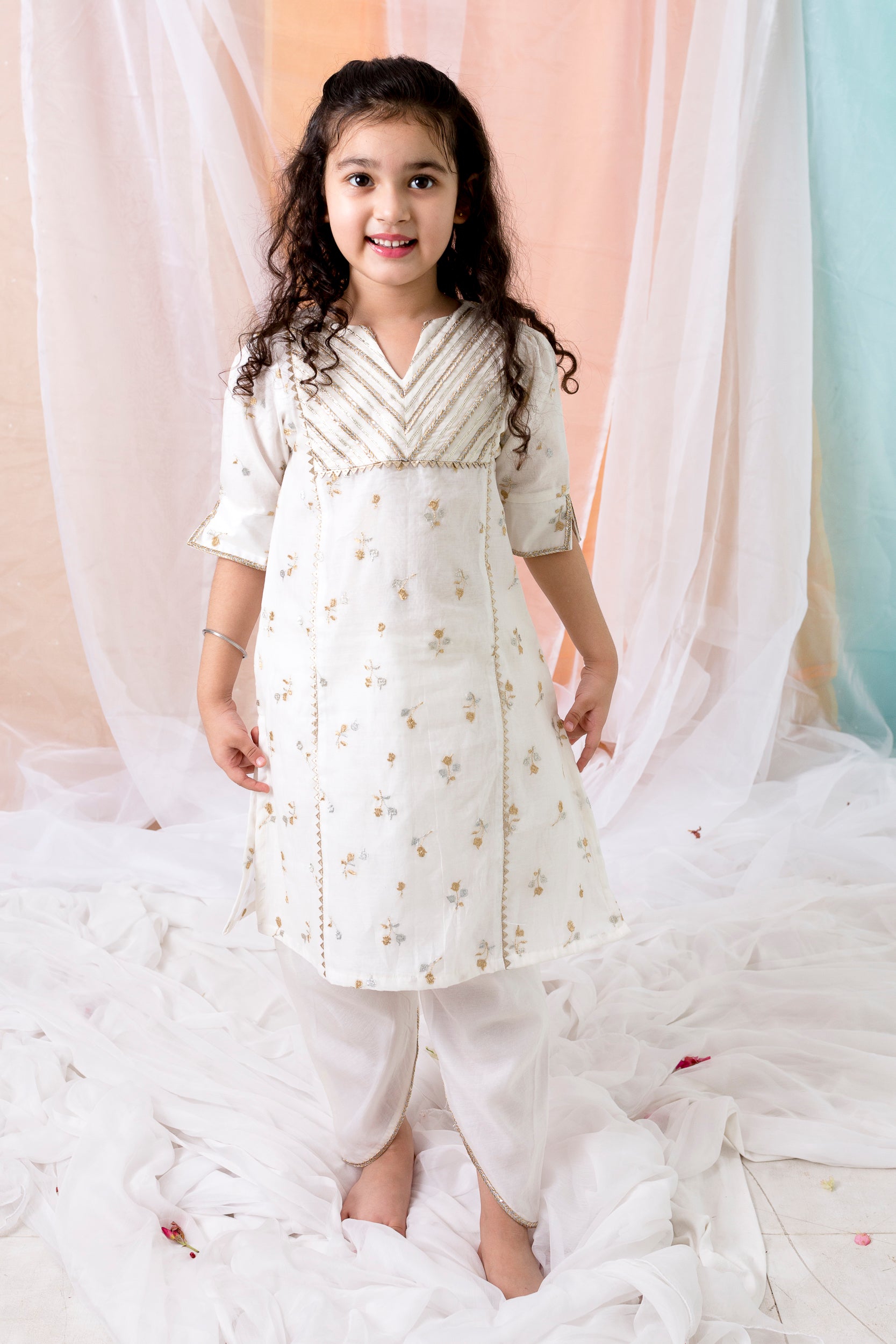 Chanderi Kurta With Pants