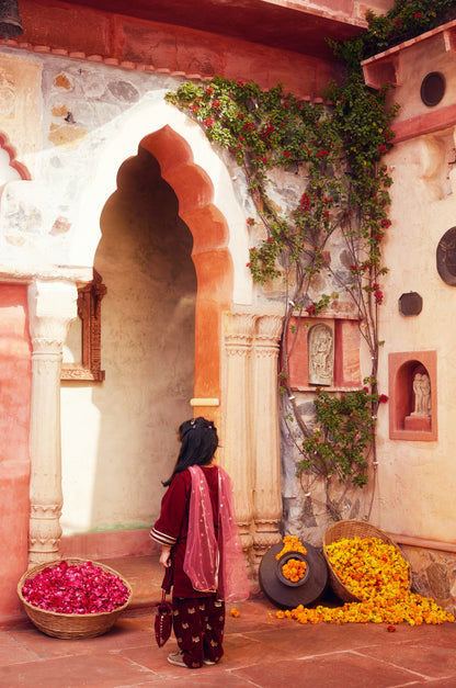 Maroon kurta with matching salwar and dupatta
