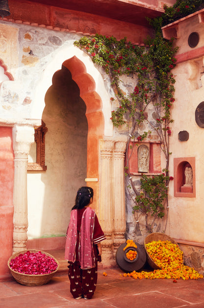 Maroon kurta with matching salwar and dupatta