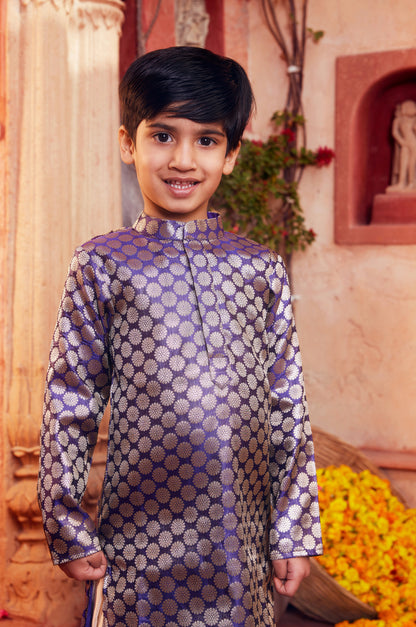 Purple Kurta with white pant