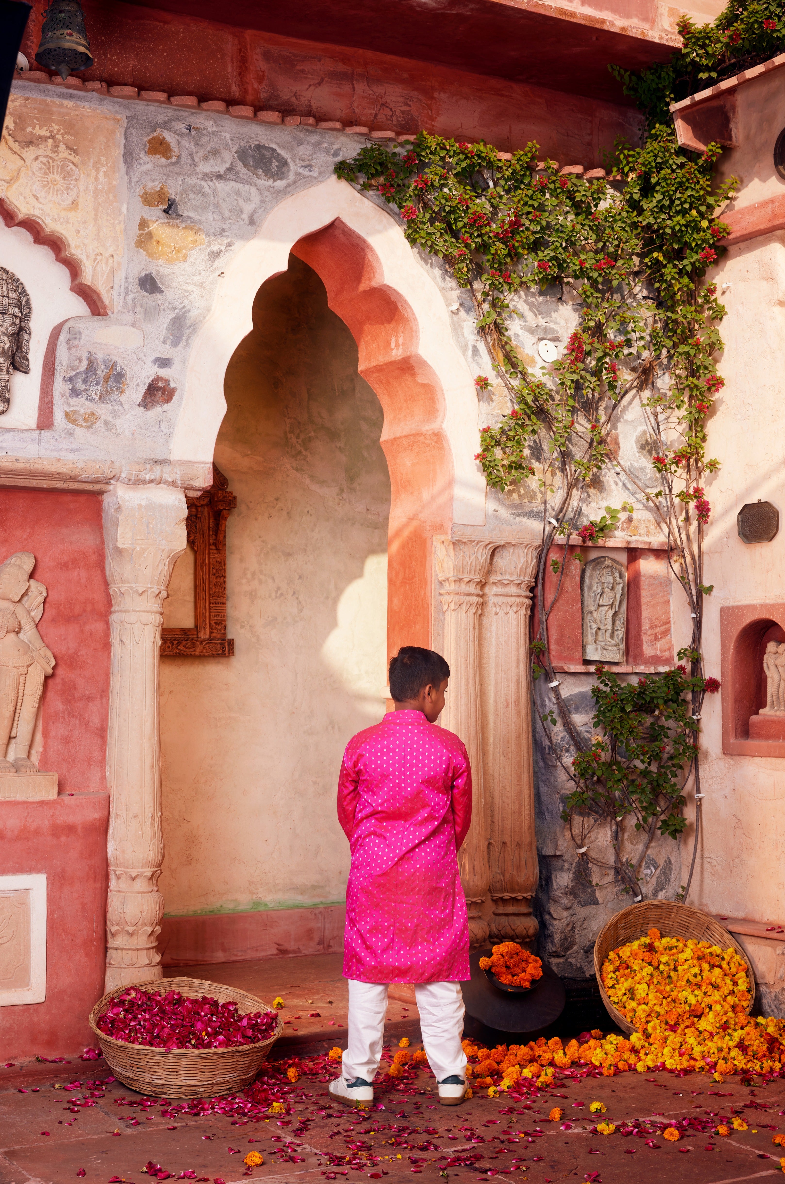 Pink Kurta with white pant